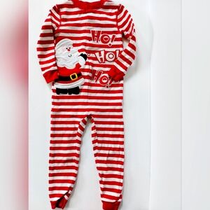 Christmas Pjs Hohoho Red & White Striped with Santa 3T‎